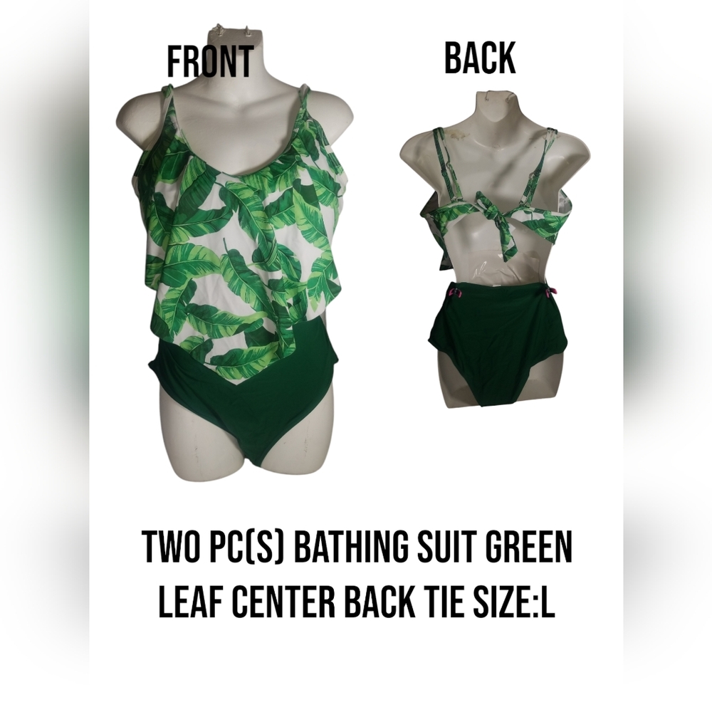 Green Leaf Two-Piece Bathing Suit